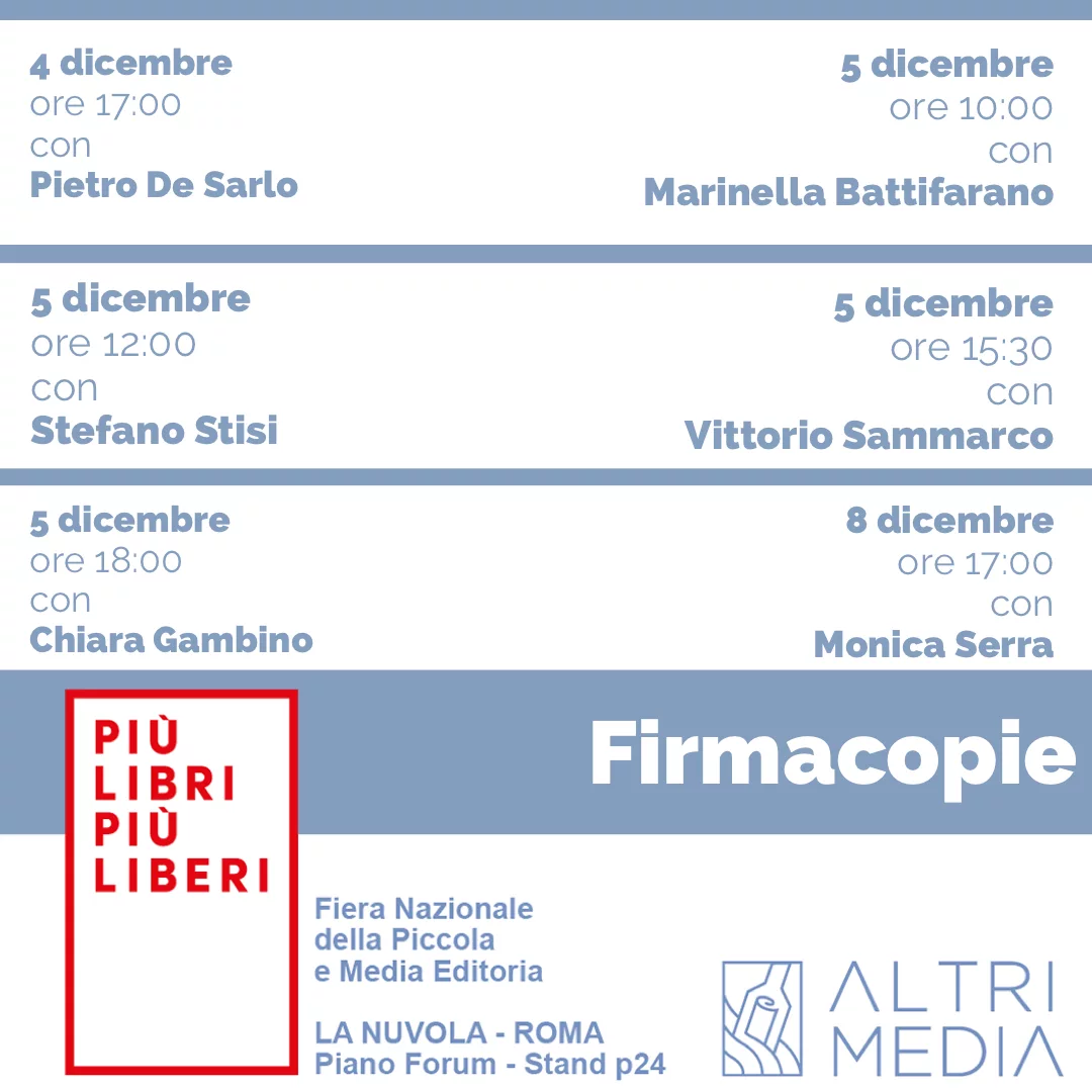 Più Libri Più Liberi 2021: tutti gli appuntamenti con i nostri autori per i firmacopie 1 Più Libri Più Liberi 2021: tutti gli appuntamenti con i nostri autori per i firmacopie