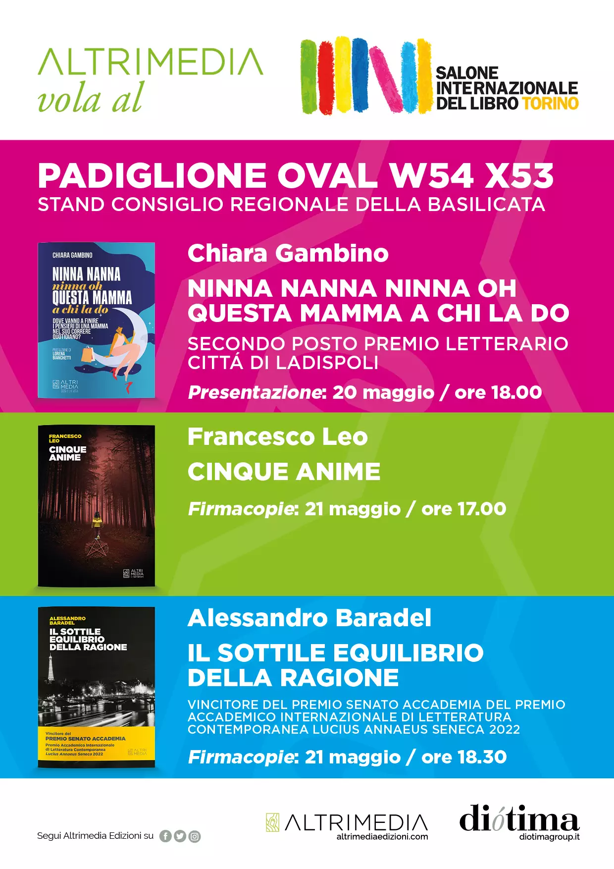 Altrimedia Edizioni al Salone Internazionale del libro di Torino dal 18 al 22 maggio 1 Altrimedia Edizioni al Salone Internazionale del libro di Torino dal 18 al 22 maggio